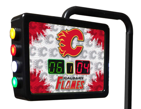 Calgary Flames Laser Engraved Shuffleboard Table