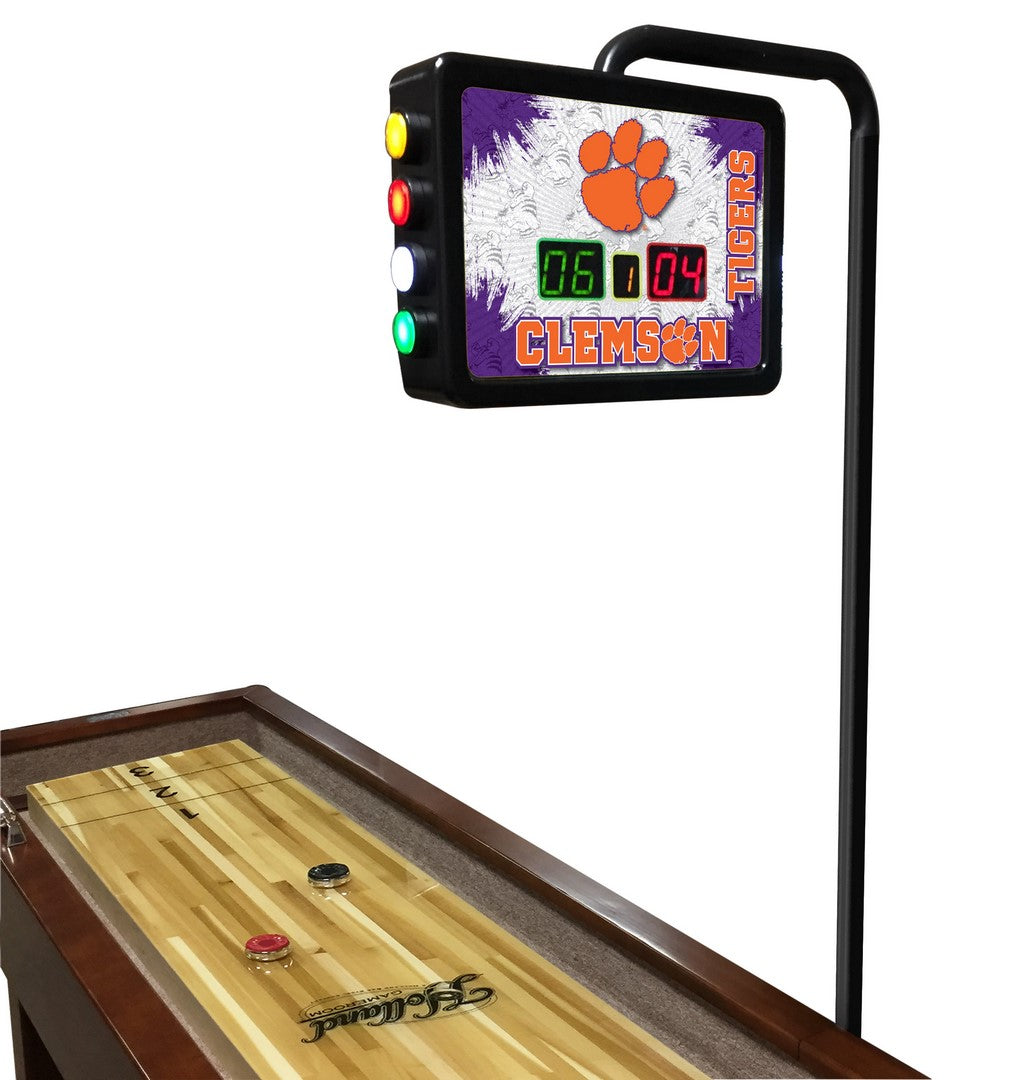 Clemson Tigers Laser Engraved Shuffleboard Table