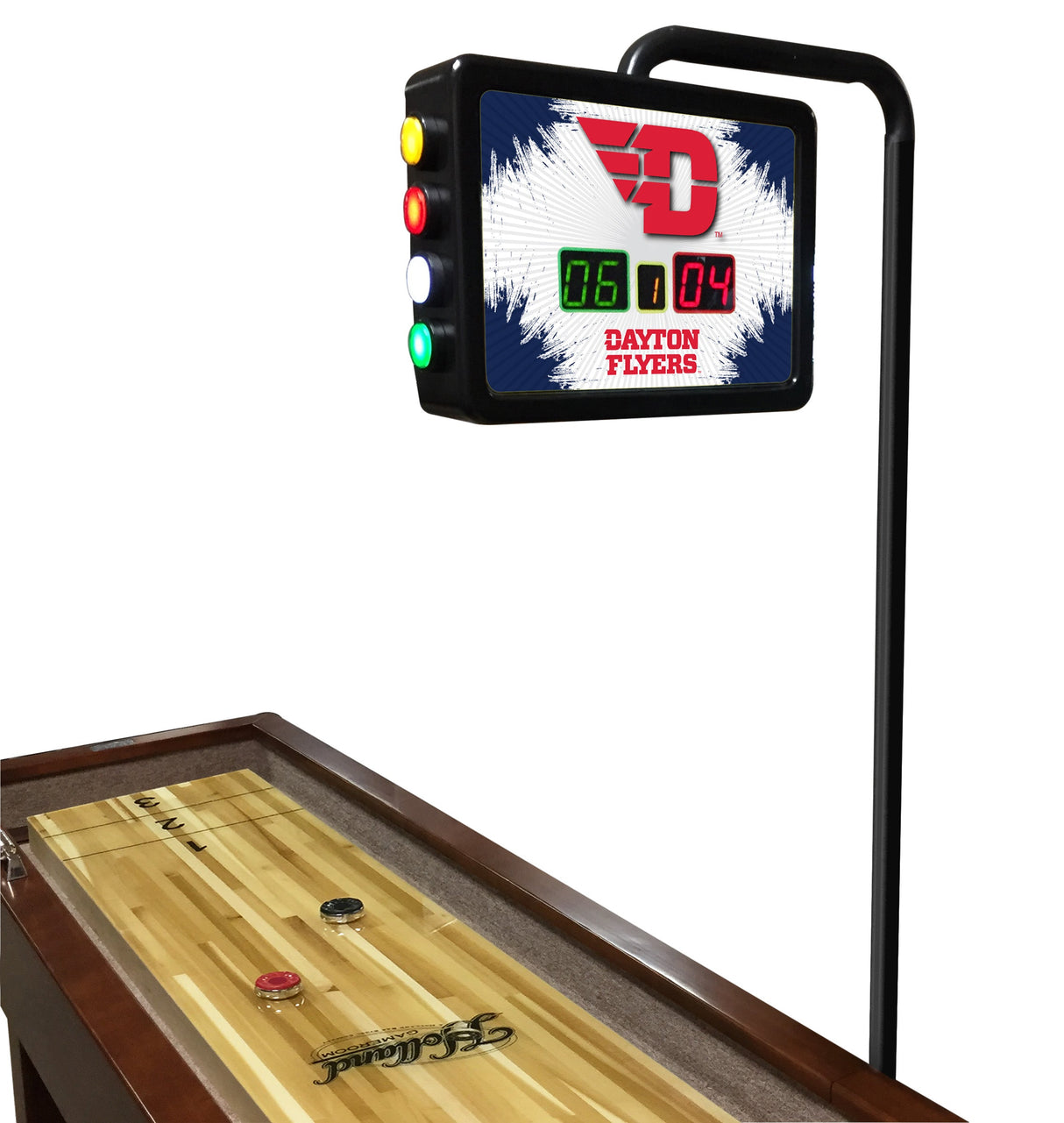 Dayton Flyers Laser Engraved Shuffleboard Table