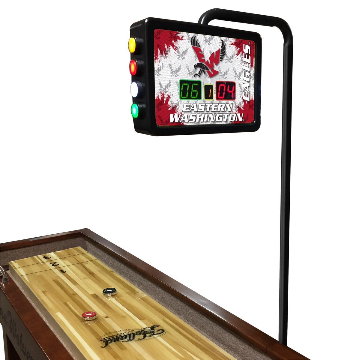 Eastern Washington Eagles Laser Engraved Shuffleboard Table