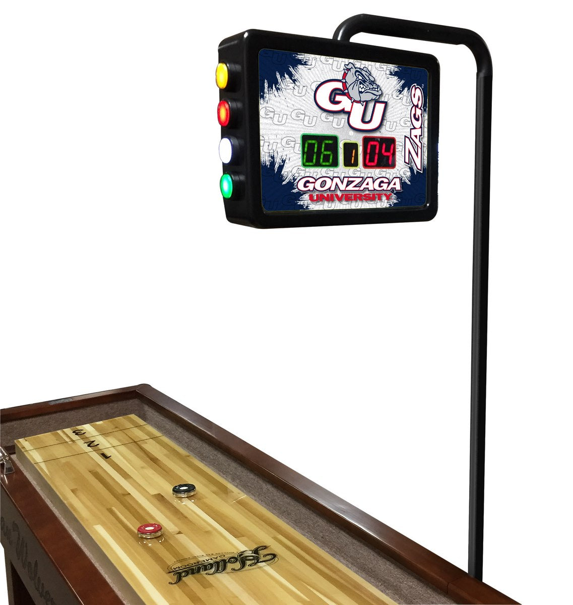 Gonzaga Bulldogs Laser Engraved Shuffleboard Table