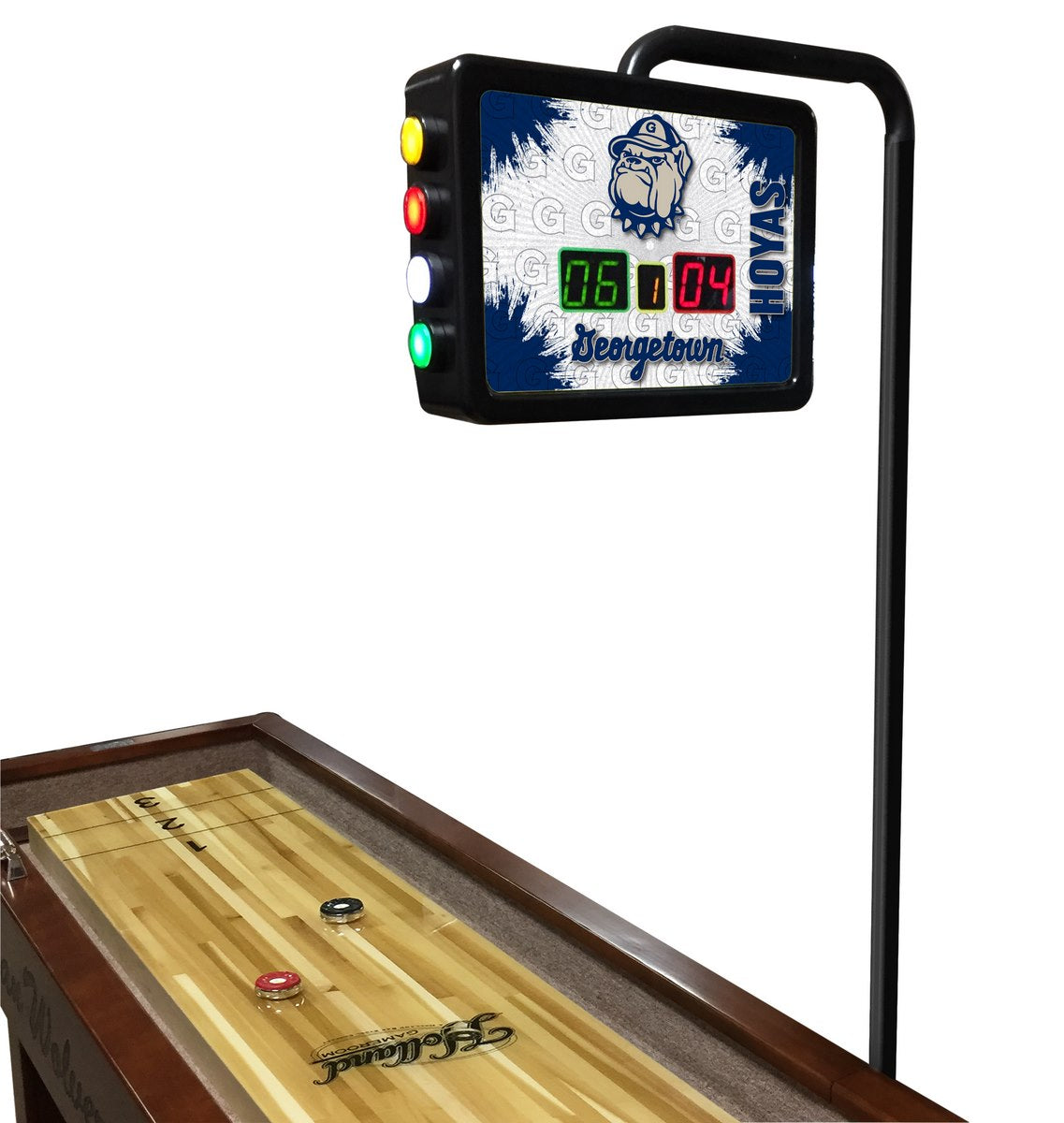 Georgetown Hoyas Laser Engraved Shuffleboard Table
