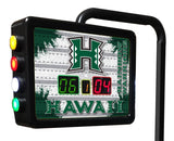 Hawaii Rainbow Warriors Laser Engraved Shuffleboard Table