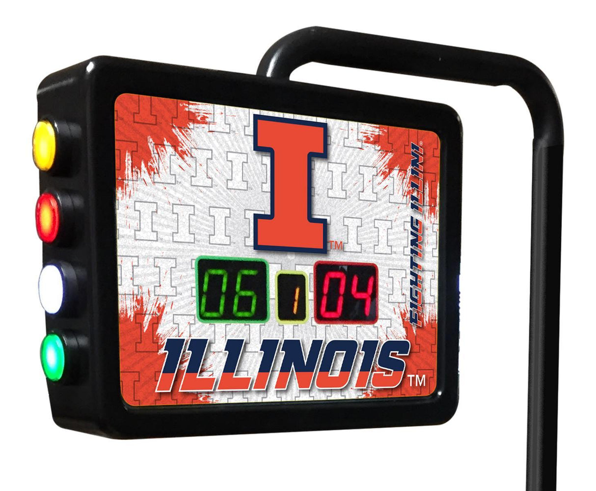 Illinois Fighting Illini Laser Engraved Shuffleboard Table