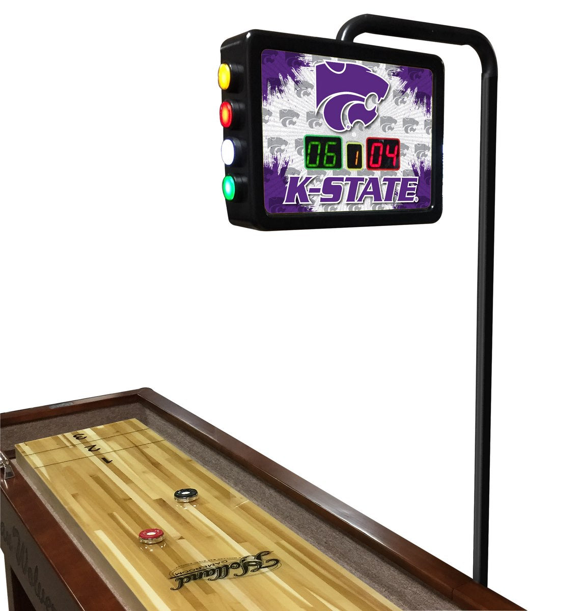 Kansas State Wildcats Laser Engraved Shuffleboard Table