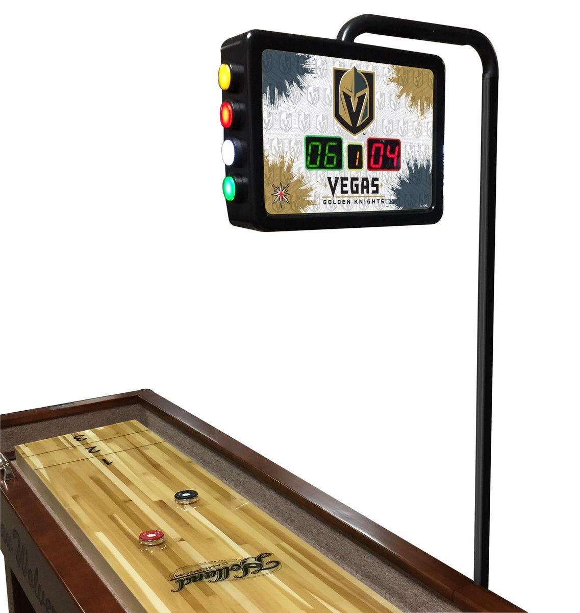 Vegas Golden Knights Laser Engraved Shuffleboard Table