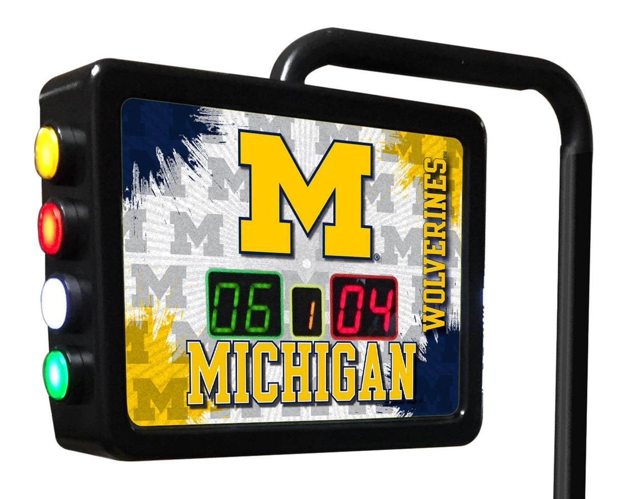 Michigan Wolverines Laser Engraved Shuffleboard Table