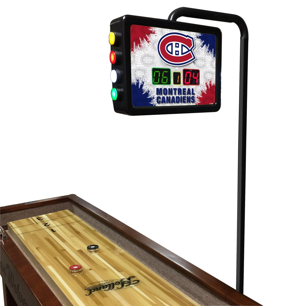Montreal Canadiens Laser Engraved Shuffleboard Table