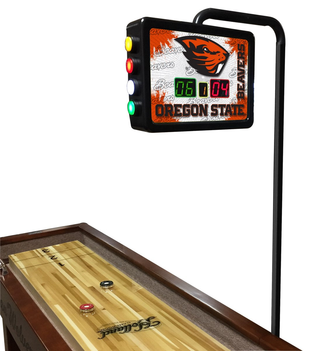 Oregon State Beavers Laser Engraved Shuffleboard Table