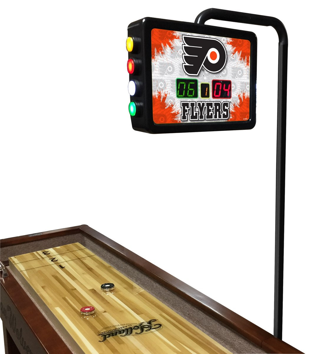 Philadelphia Flyers Laser Engraved Shuffleboard Table