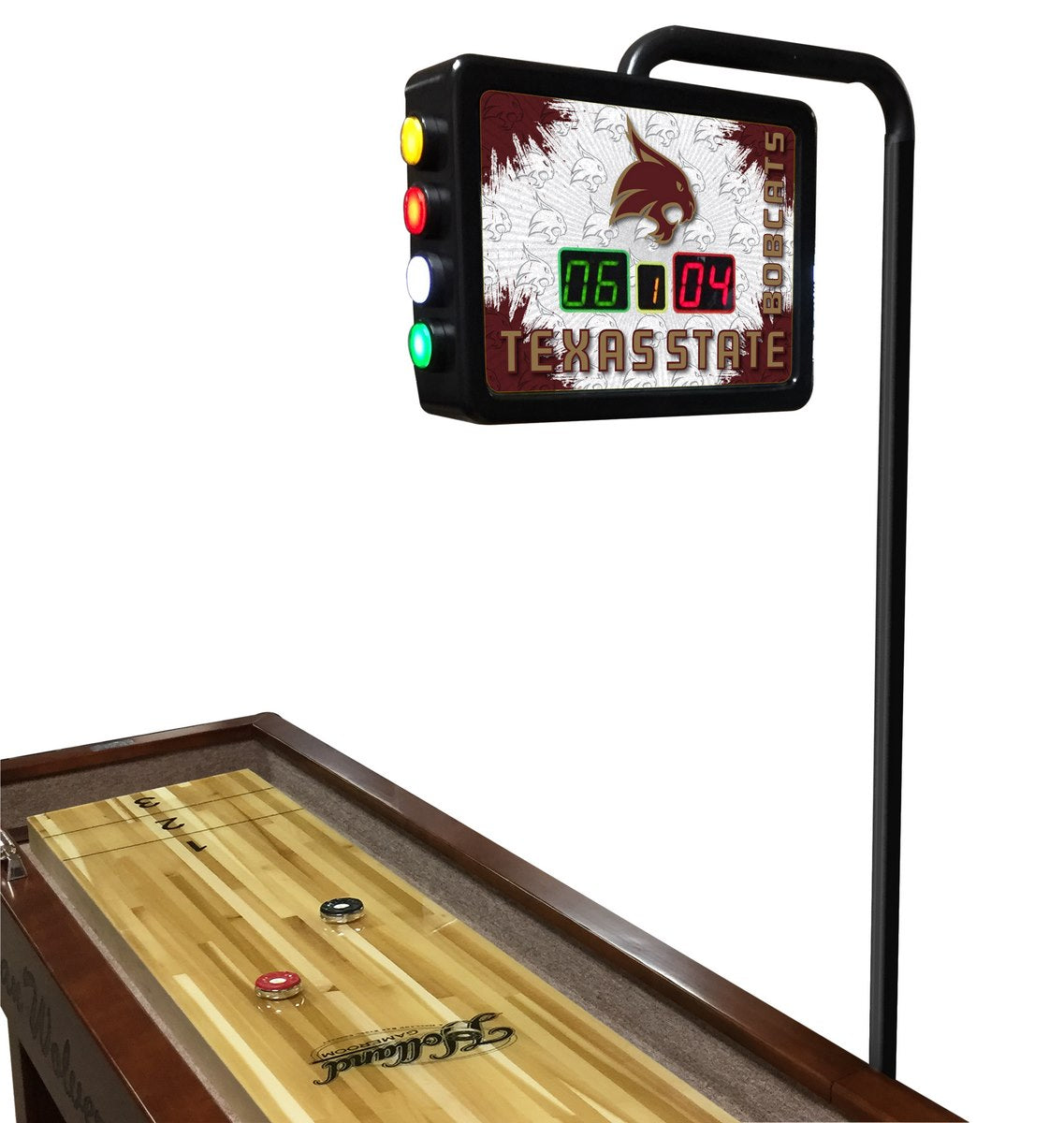 Texas State Bobcats Laser Engraved Shuffleboard Table