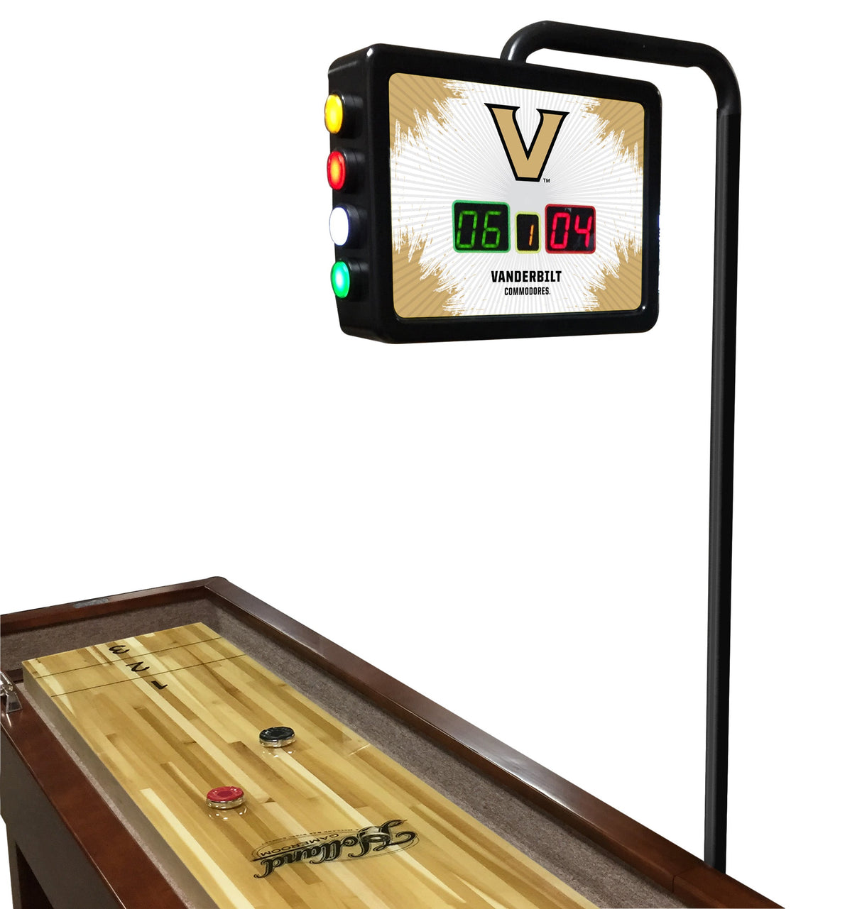 Vanderbilt Commodores Laser Engraved Shuffleboard Table