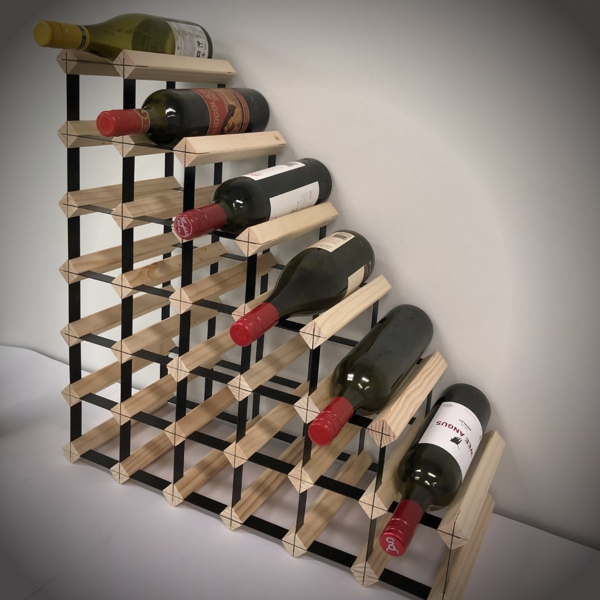 KingsBottle Sloped Timber Wine Rack WRTS