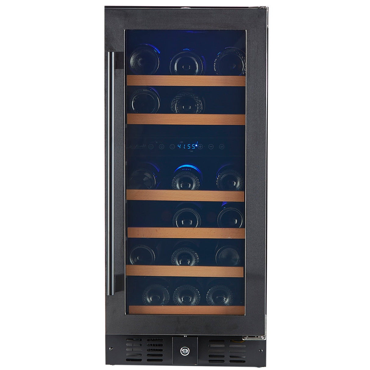 Smith and Hanks RW88DRBSS 32 Bottle Black Stainless Under Counter Wine Cooler - RE55006