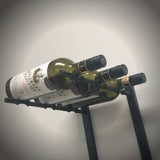 KingsBottle Wall Mounted Metal Rail Wine Racks 3-Bottle Depth WPH03B