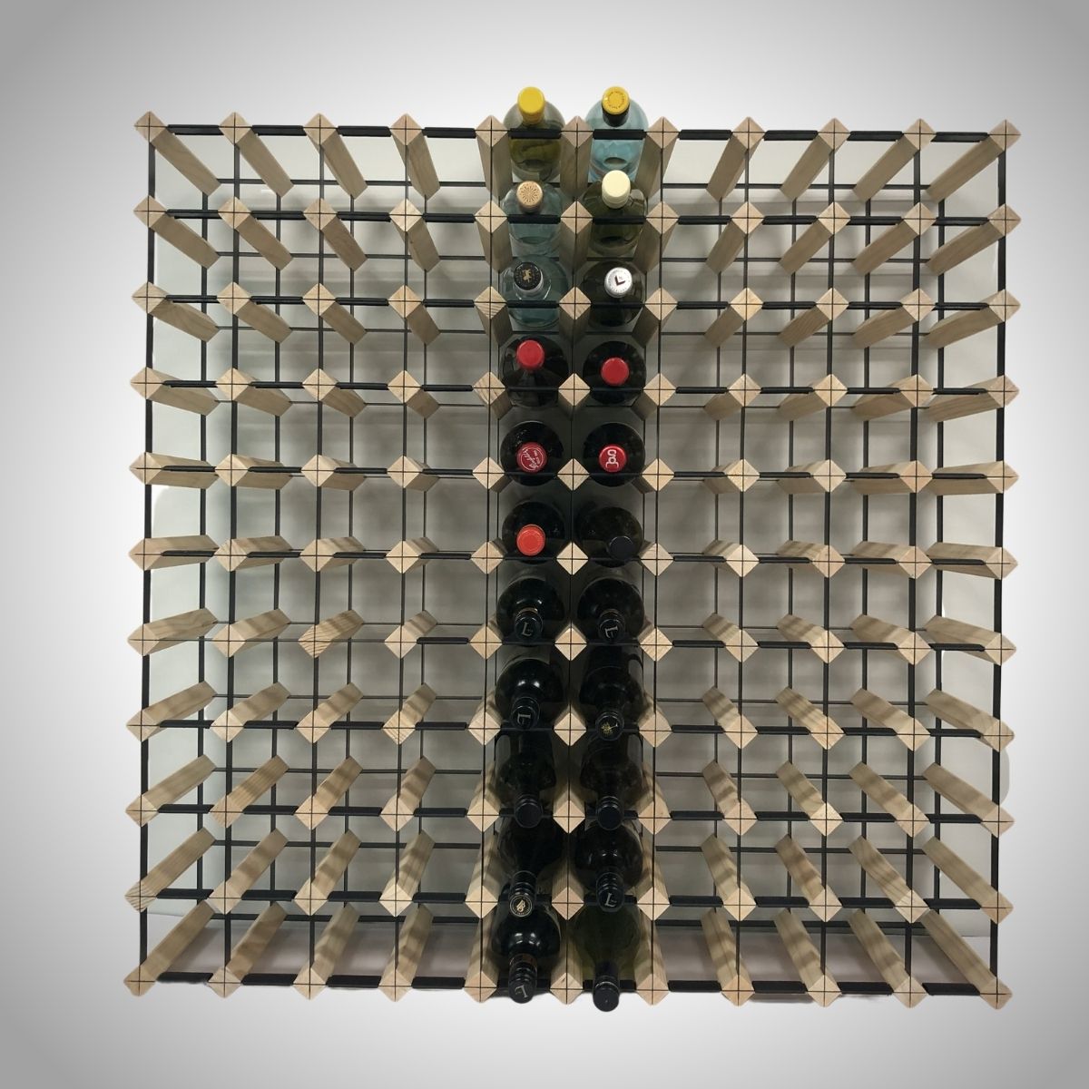 KingsBottle 120 Bottle Timber Wine Rack 10x11 Configuration