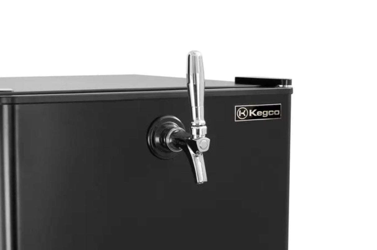 Kegco 17" Wide Draft Beer Single Tap Black Commercial/Residential Mini Kegerator (HK-46-DB)