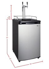 Kegco 20" Wide Cold Brew Coffee Dual Tap Stainless Steel Kegerator (ICK19S-2NK)
