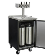 Kegco 24" Wide Cold Brew Coffee Four Tap Black Commercial Kegerator (ICXCK-1B-4)