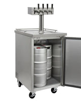 Kegco 24" Wide Four Tap All Stainless Steel Commercial Kegerator (XCK-1S-4)