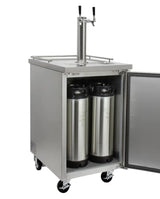 Kegco 24" Wide Homebrew Dual Tap Stainless Steel Commercial Kegerator (HBK1XS-2K)