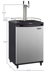 Kegco 24" Wide Homebrew Dual Tap Stainless Steel Commercial/Residential Kegerator (HBK163S-2NK 8 Reviews)