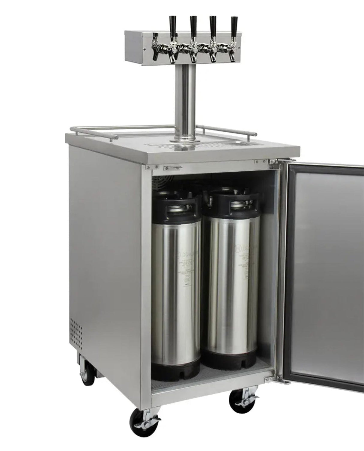 Kegco 24" Wide Homebrew Four Tap All Stainless Steel Commercial Kegerator (HBK1XS-4)