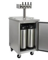 Kegco 24" Wide Homebrew Four Tap All Stainless Steel Commercial Kegerator (HBK1XS-4)