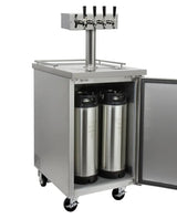 Kegco 24" Wide Kombucha Four Tap All Stainless Steel Commercial Kegerator (KOMC1S-4)