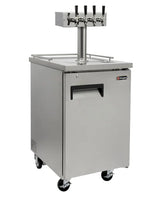 Kegco 24" Wide Kombucha Four Tap All Stainless Steel Commercial Kegerator (KOMC1S-4)