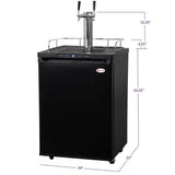 Kegco 24" Wide Kombucha Dual Tap Black Kegerator (KOM30B-2NK)