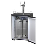 Kegco 24" Wide Kombucha Dual Tap Black Kegerator (KOM20B-2NK)