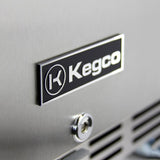 Kegco Dual Tap Digital Outdoor Undercounter Kegerator with X-CLUSIVE Premium Direct Draw Kit - Left Hinge (HK38SSU-L-2)