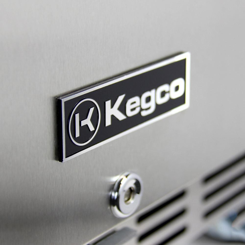 Kegco Full Size Digital Outdoor Undercounter Kegerator with X-CLUSIVE Premium Direct Draw Kit - Left Hinge (HK38SSU-L-1)