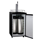 Kegco Home Brew Kegerator with Black Cabinet and Stainless Steel Door