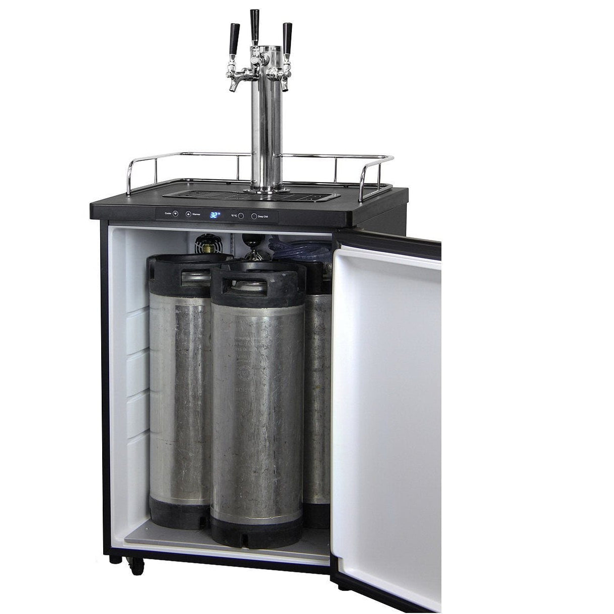 Kegco 24" Wide Kombucha Triple Tap Stainless Steel Kegerator (KOM30S-3NK)