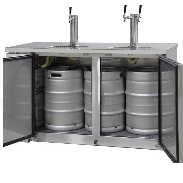 Kegco 61" Wide Triple Tap Stainless Steel Commercial Kegerator (XCK-2460S)